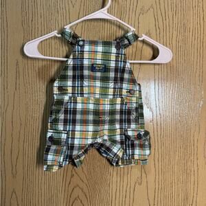 OshKosh B'gosh Multicolor Plaid Kids Overalls 9 months